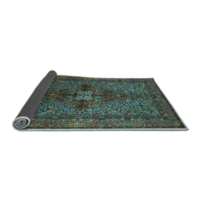 Sideview of Persian Light Blue Traditional Rug, tr103lblu