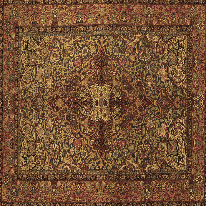 Square Persian Brown Traditional Rug, tr103brn