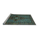 Sideview of Machine Washable Persian Light Blue Traditional Rug, wshtr103lblu