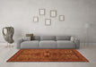 Machine Washable Persian Orange Traditional Area Rugs in a Living Room, wshtr103org