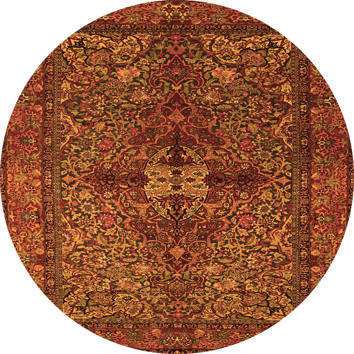 Machine Washable Persian Orange Traditional Area Rugs, wshtr103org