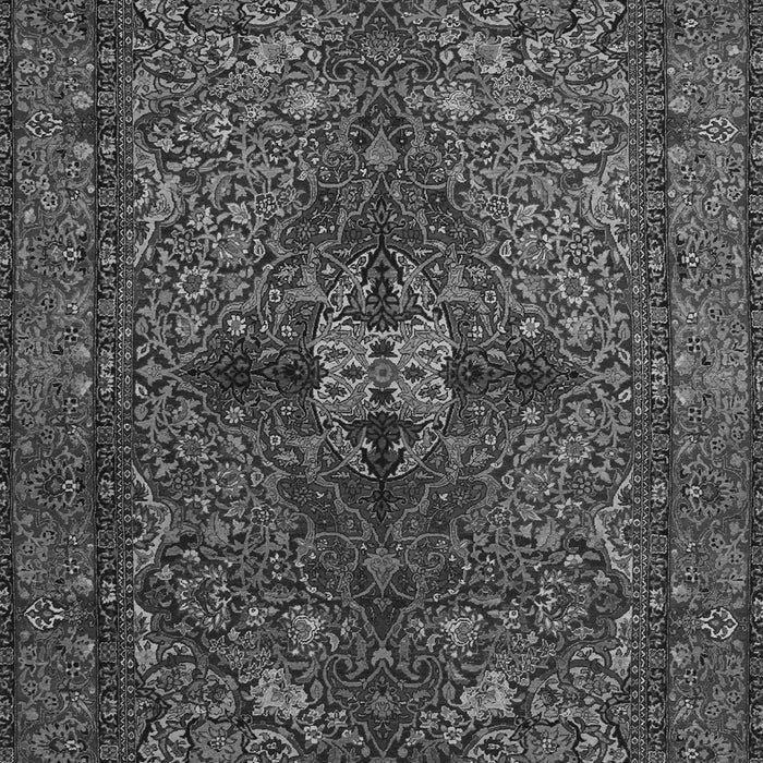 Serging Thickness of Machine Washable Persian Gray Traditional Rug, wshtr103gry