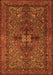 Serging Thickness of Machine Washable Persian Orange Traditional Area Rugs, wshtr103org