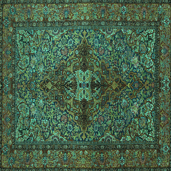 Square Persian Turquoise Traditional Rug, tr103turq
