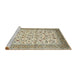 Sideview of Machine Washable Traditional Brown Rug, wshtr1040