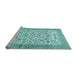 Sideview of Machine Washable Persian Light Blue Traditional Rug, wshtr1040lblu