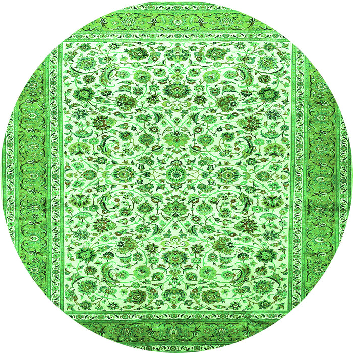 Machine Washable Persian Green Traditional Area Rugs, wshtr1040grn