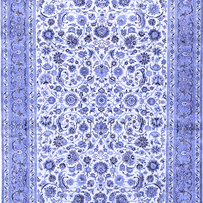 Machine Washable Persian Blue Traditional Rug, wshtr1040blu