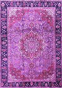 Medallion Purple Traditional Rug, tr1041pur