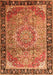 Medallion Orange Traditional Rug, tr1041org