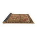 Sideview of Medallion Brown Traditional Rug, tr1041brn