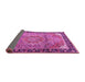 Sideview of Medallion Pink Traditional Rug, tr1041pnk