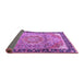 Sideview of Medallion Purple Traditional Rug, tr1041pur