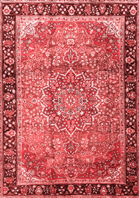 Medallion Red Traditional Rug, tr1041red