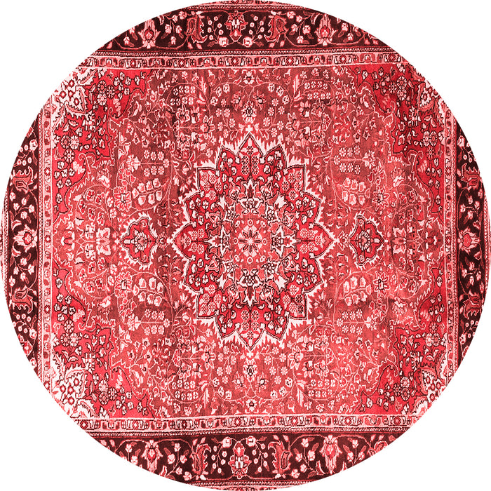 Medallion Red Traditional Rug, tr1041red