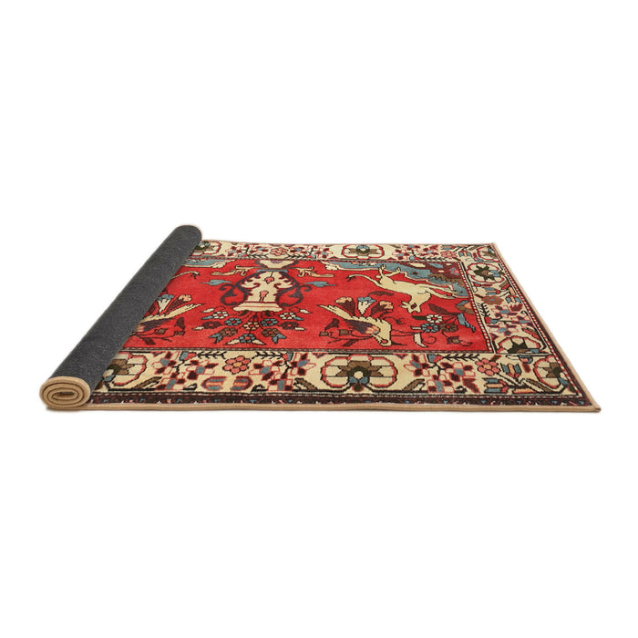 Sideview of Traditional Red Animal Rug, tr1042