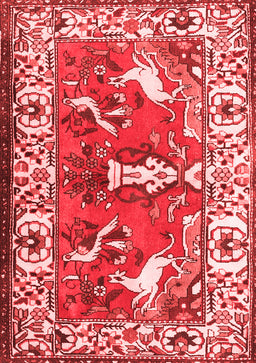 Animal Red Traditional Area Rugs