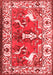 Animal Red Traditional Area Rugs