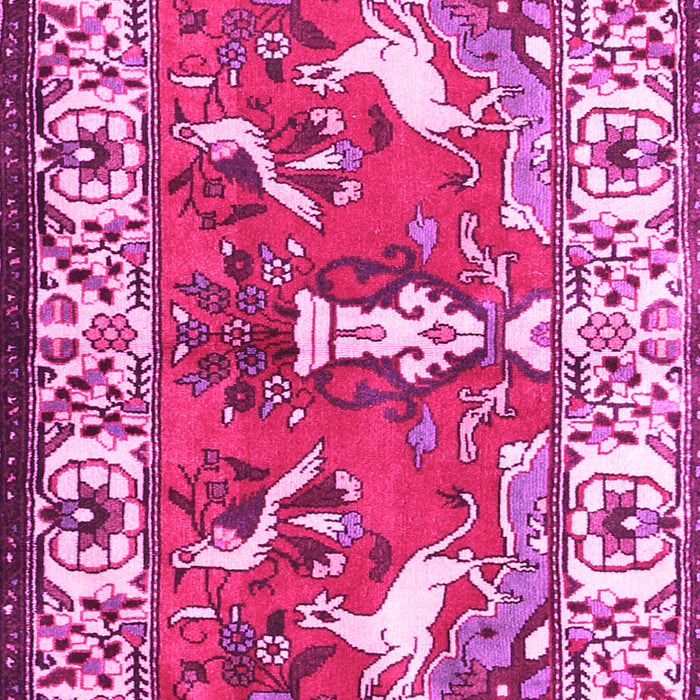 Machine Washable Animal Pink Traditional Rug, wshtr1042pnk