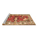 Sideview of Machine Washable Animal Brown Traditional Rug, wshtr1042brn