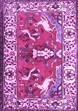 Animal Purple Traditional Rug, tr1042pur