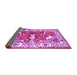 Sideview of Animal Purple Traditional Rug, tr1042pur