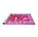 Sideview of Machine Washable Animal Pink Traditional Rug, wshtr1042pnk