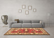 Machine Washable Animal Brown Traditional Rug in a Living Room,, wshtr1042brn