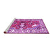 Sideview of Machine Washable Animal Purple Traditional Area Rugs, wshtr1042pur