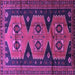 Square Machine Washable Persian Purple Traditional Area Rugs, wshtr1043pur