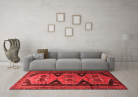 Machine Washable Persian Red Traditional Rug, wshtr1043red