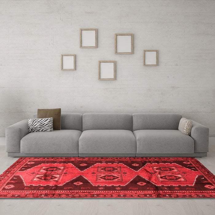 Traditional Red Washable Rugs