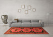 Machine Washable Persian Orange Traditional Area Rugs in a Living Room, wshtr1043org