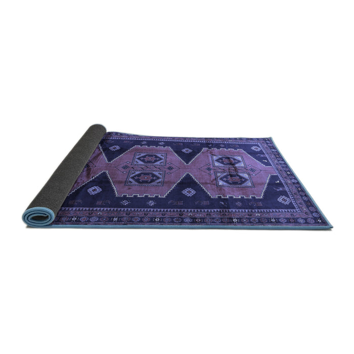 Sideview of Persian Blue Traditional Rug, tr1043blu
