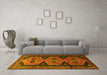 Machine Washable Persian Yellow Traditional Rug in a Living Room, wshtr1043yw