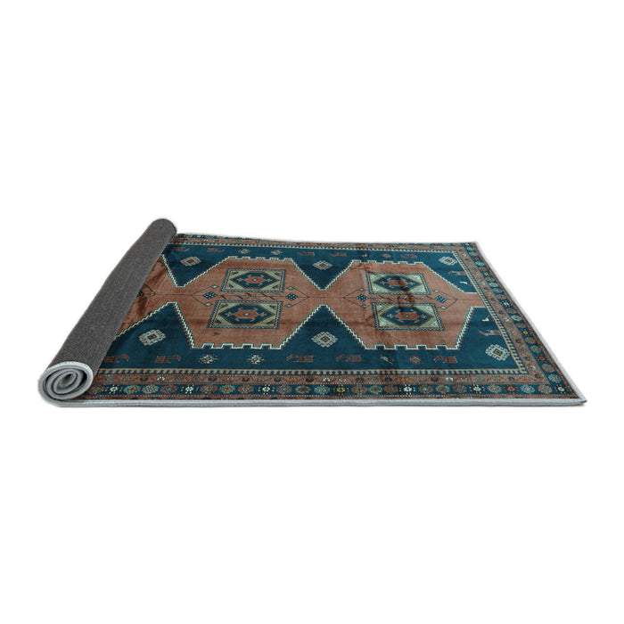 Sideview of Persian Light Blue Traditional Rug, tr1043lblu