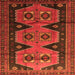 Serging Thickness of Persian Orange Traditional Rug, tr1043org