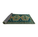 Sideview of Persian Turquoise Traditional Rug, tr1043turq