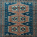 Square Persian Light Blue Traditional Rug, tr1043lblu