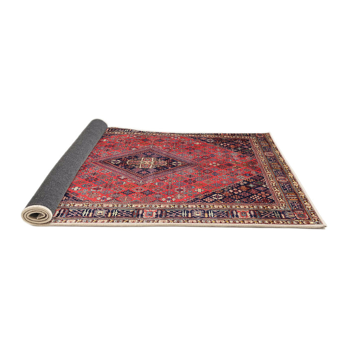 Sideview of Traditional Light Copper Gold Medallion Rug, tr1044