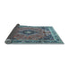 Sideview of Medallion Light Blue Traditional Rug, tr1044lblu