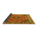 Sideview of Medallion Yellow Traditional Rug, tr1044yw