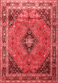 Medallion Red Traditional Rug, tr1044red