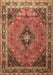 Medallion Brown Traditional Rug, tr1044brn