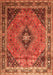 Medallion Orange Traditional Rug, tr1044org