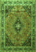 Medallion Green Traditional Rug, tr1044grn