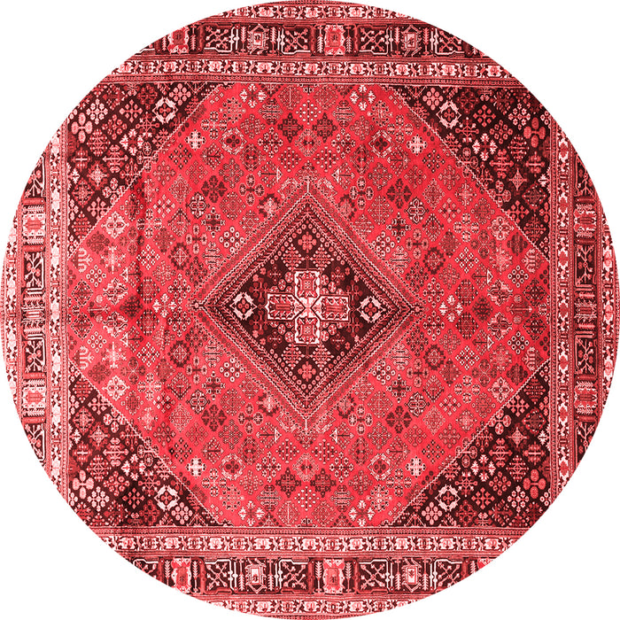Medallion Red Traditional Rug, tr1044red