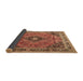 Sideview of Medallion Brown Traditional Rug, tr1044brn