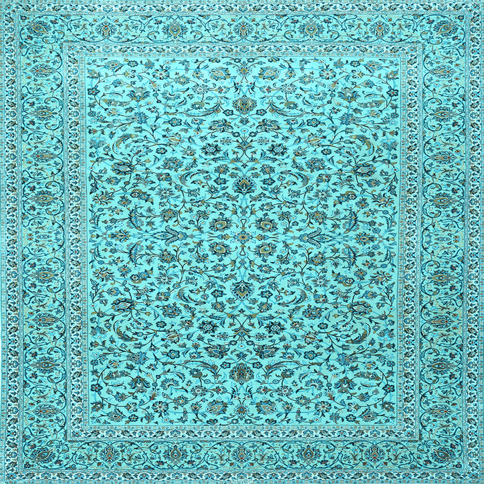 Square Persian Light Blue Traditional Rug, tr1045lblu