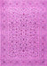 Machine Washable Persian Pink Traditional Rug, wshtr1045pnk